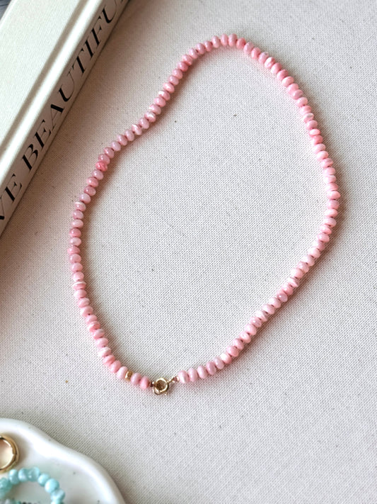 Pink Mother of pearl necklace