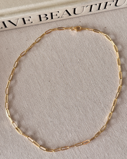 Aurelia mini paperclip chain necklace