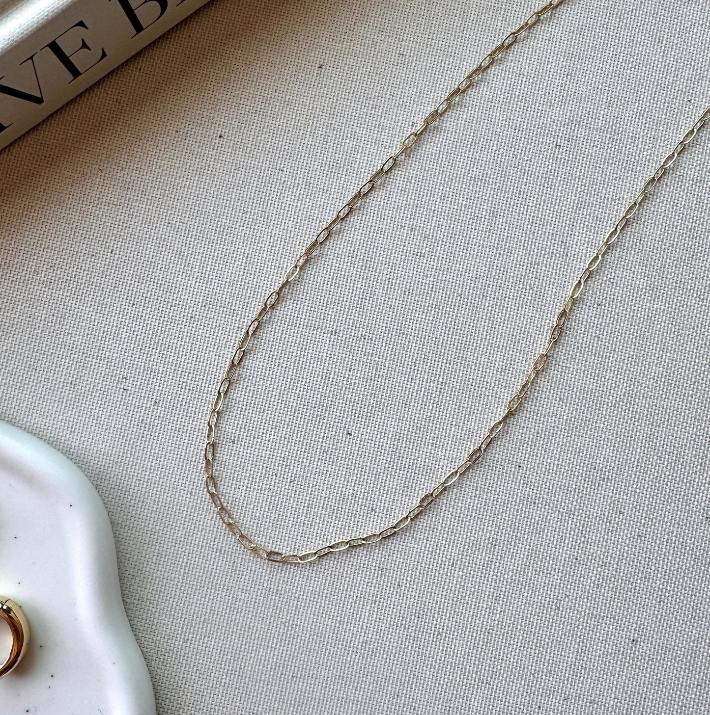 Aurelia mini paperclip chain necklace
