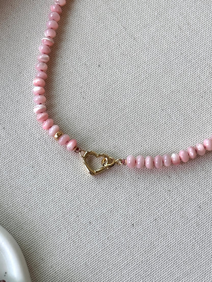 Pink Mother of pearl necklace