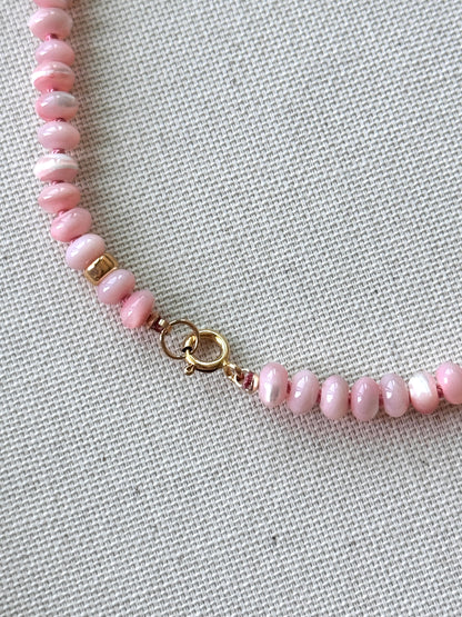 Pink Mother of pearl necklace