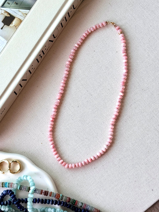 Pink Mother of pearl necklace