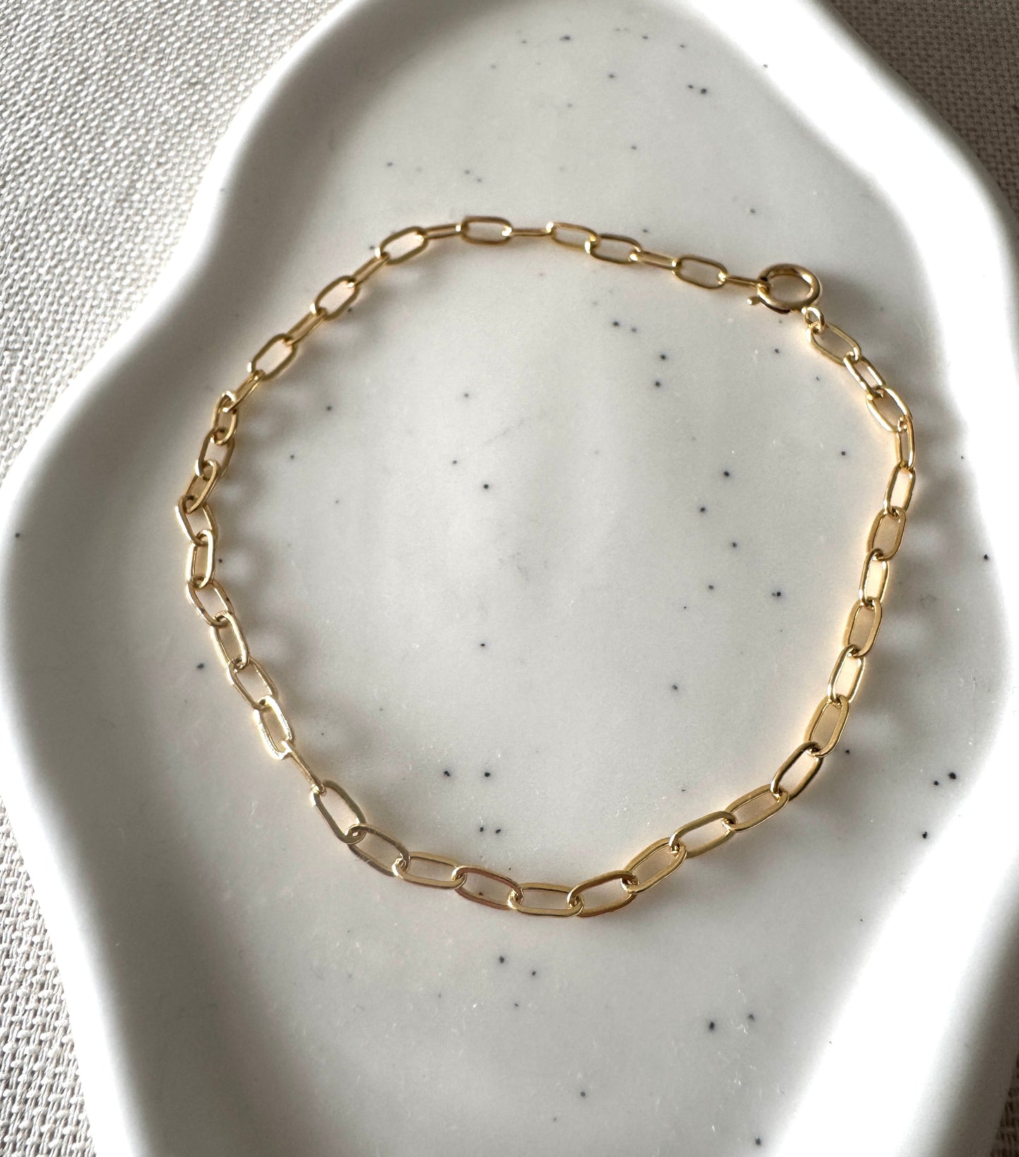 Aurelia mini paperclip chain bracelet